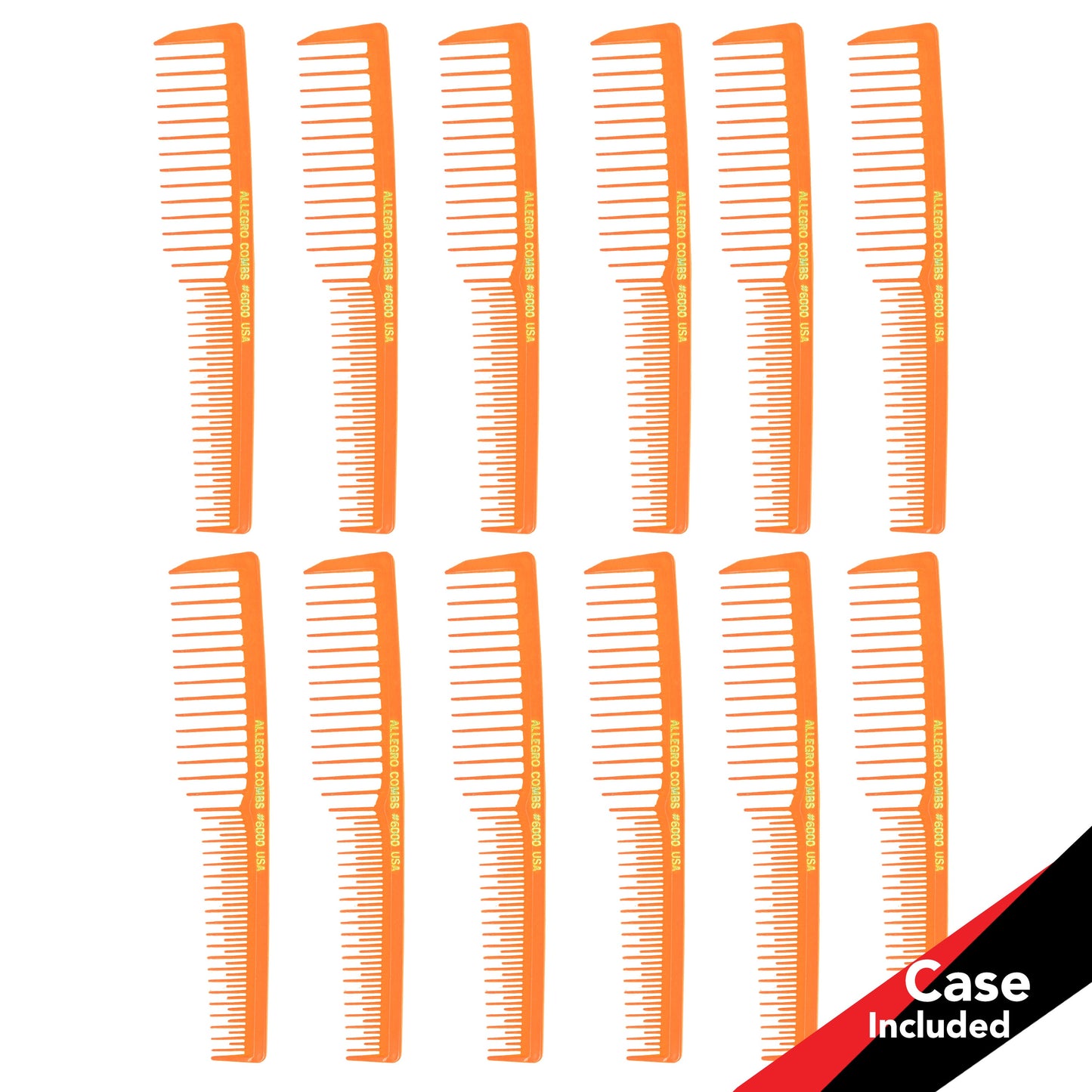 Allegro Combs #6000 Wide Tooth Teasing Vented Hair Combs 12 Cunt