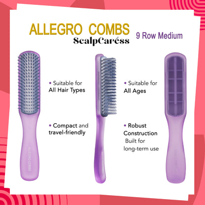 Allegro Combs ScalpCaress: Detangler Hair Brush