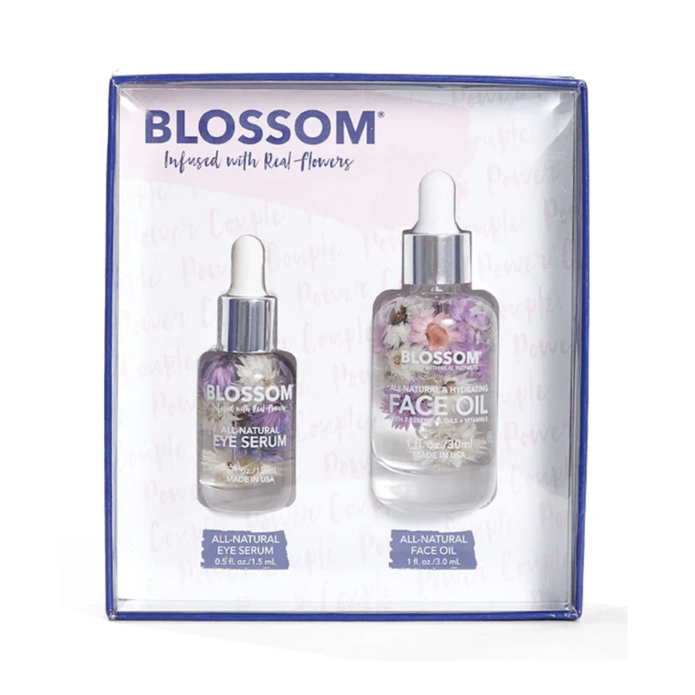 Blossom All-Natural Eye Serum and Face Oil All Natural Vegan Oils 2 Piece