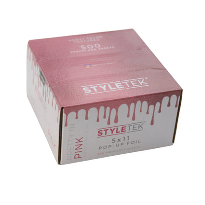 Styletek 5x11 Pre-Cut Pop-Up Foil, Heavy Texture, Pink 500 Sheets