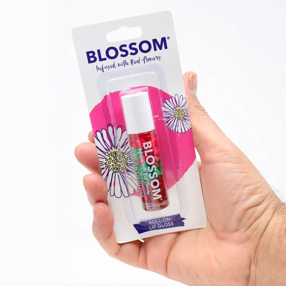 Blossom Color-Changing Crystal Lip Balm, Moisturizing Lip Gloss Roll-On Lip Gloss 2 Pc.