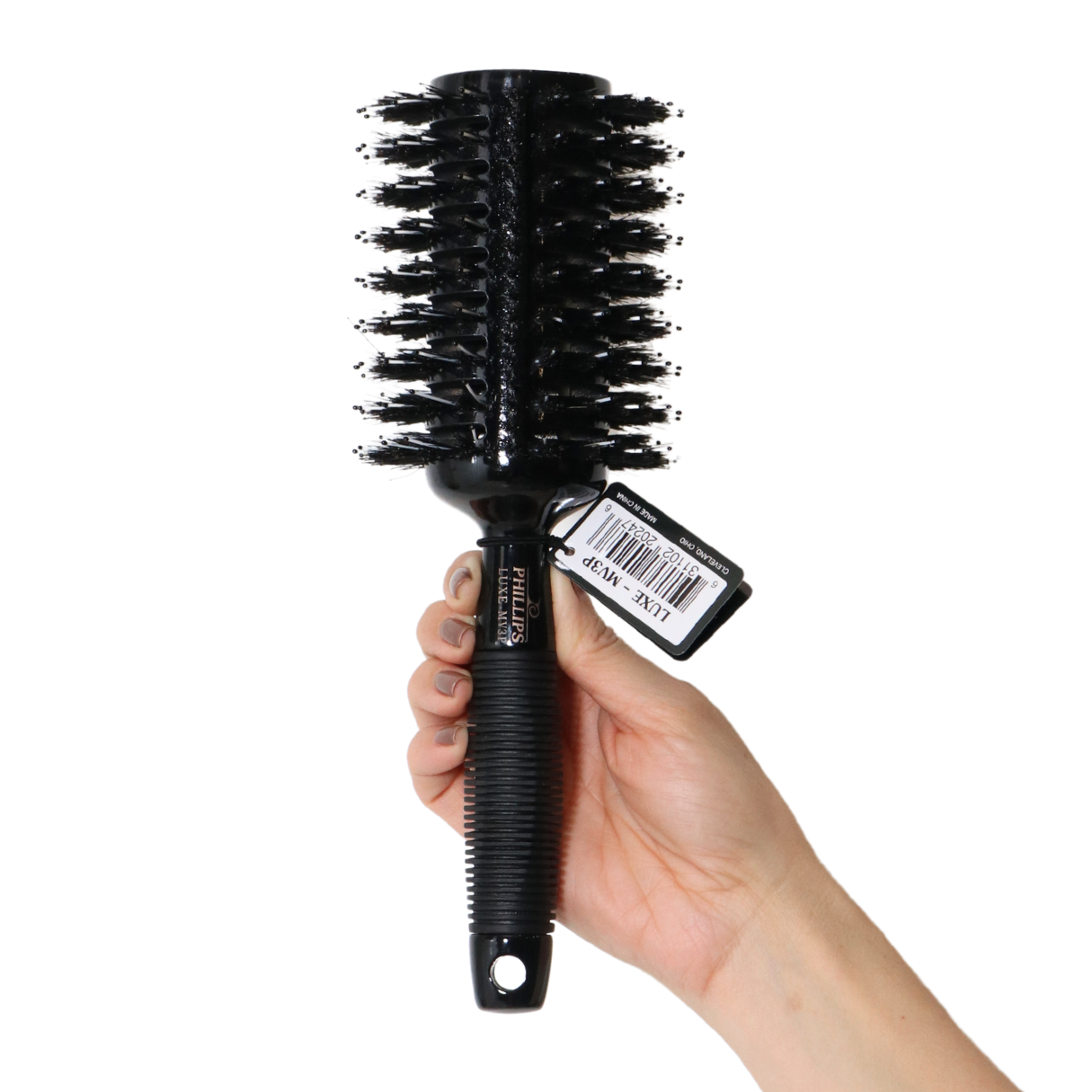 Phillips Brush 3.5" Monster Vent Round Brush Poly Tip - Mixed Boar & Ionic Nylon Bristles (LUXE-MV3P)