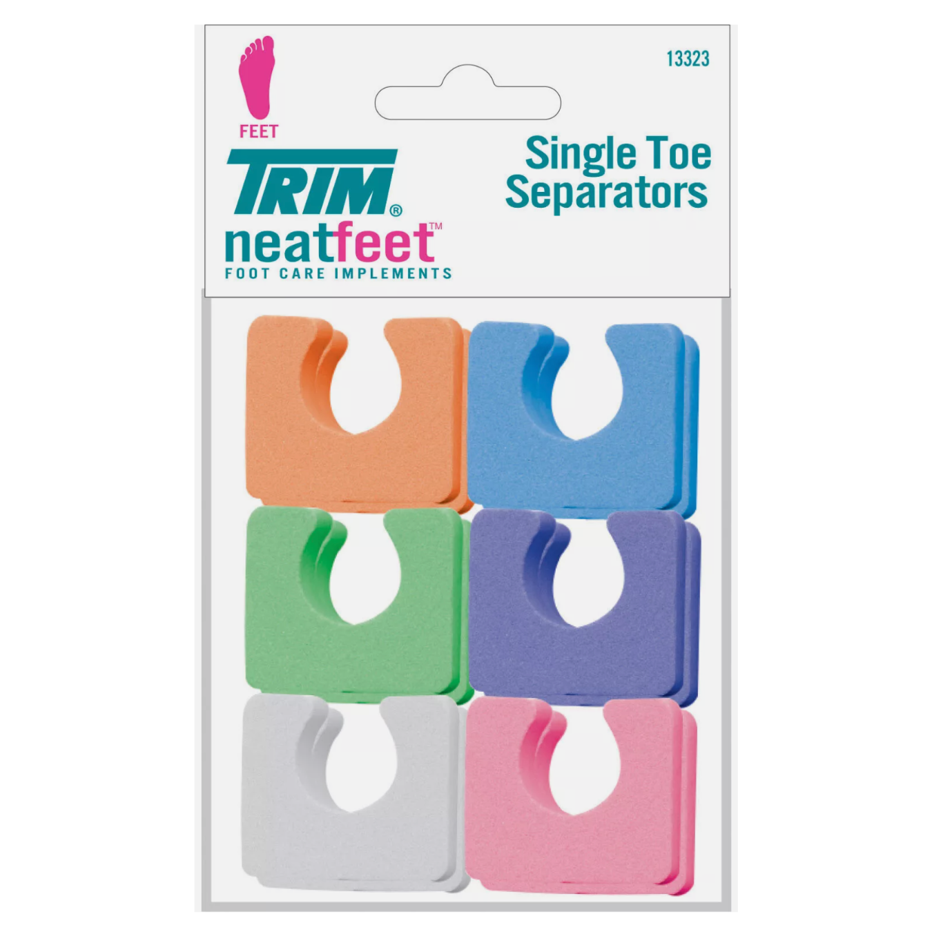 Trim NeatFeet Single Toe Separators. Pedicure Spacers 12 Count