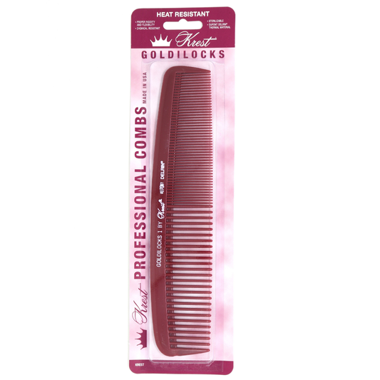Krest Goldilocks #1 Heat Resistant Sectioning Comb - Professional Barber Cutting