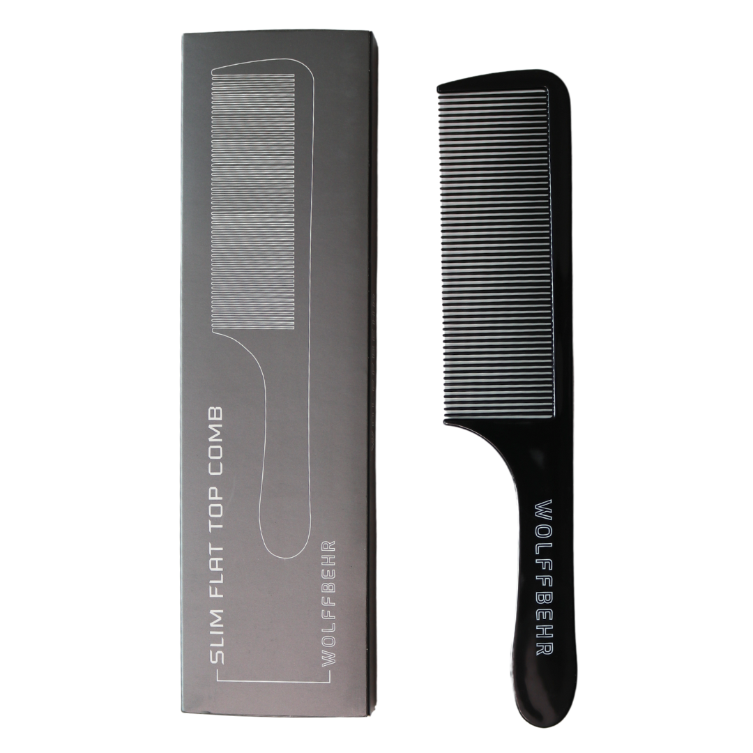 Wolffbehr Slim Flat Top Clipper Barber Comb