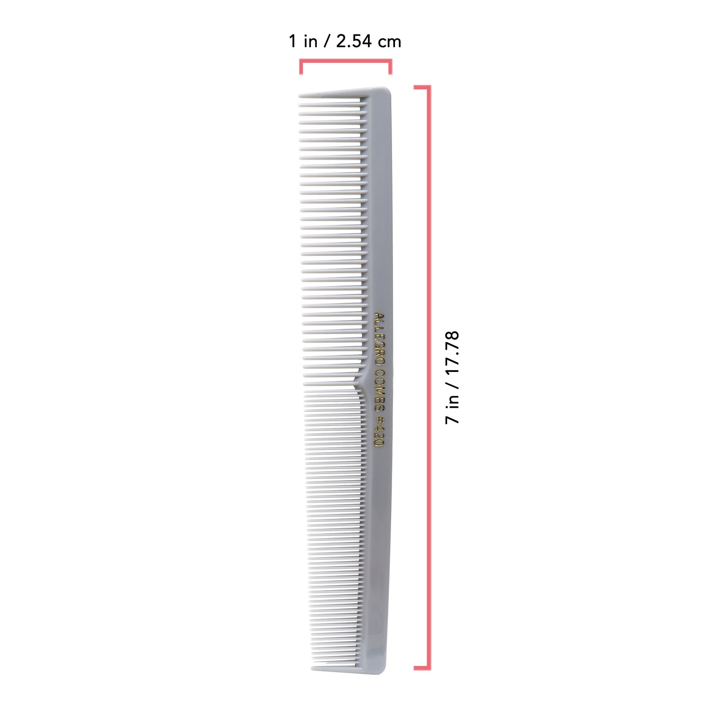 Allegro Combs 420 Barber Cutting Styling Comb Set - 12 count