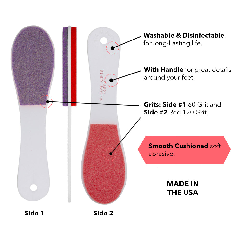 Allegro Combs Foot File Spongy Callus Rasp Foot Scrubber Callus Rasp Remover Foot Care Pedicure Rasp For Feet