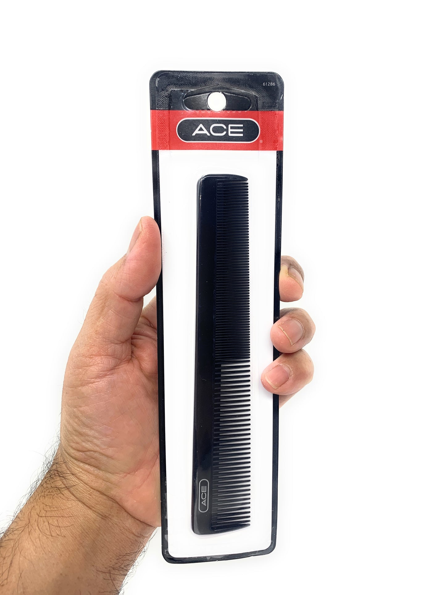 Ace 7 in. All-Purpose Hair Cutting Barber Comb Hard Rubber Tapered Black 1 Pc.