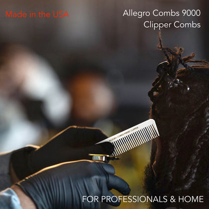 Allegro Combs #9000 Clipper Combs Blending Flat Top 6 Count