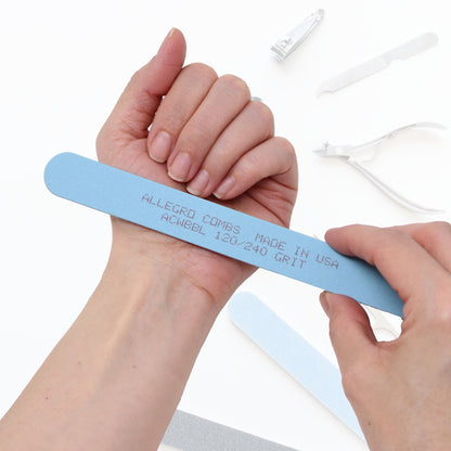 Nail Files - Double-Sided Emery Boards 100/180 & 120/240 Grit (10 Pack)