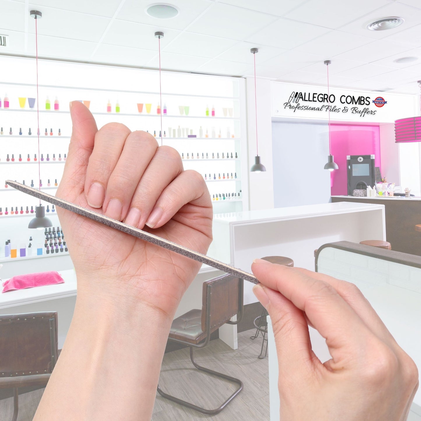 Nail Files - Double-Sided Emery Boards 100/180 & 120/240 Grit (10 Pack)