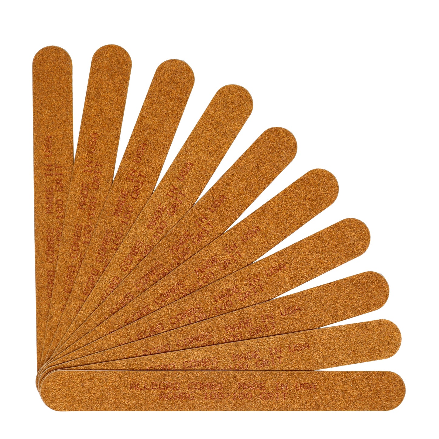 Allegro Combs 7 In. Nail Files Double Sided Wooden Emery Boards For Natural and Acrylic Thin Grits 100,180, 120/240,  10 Pcs.