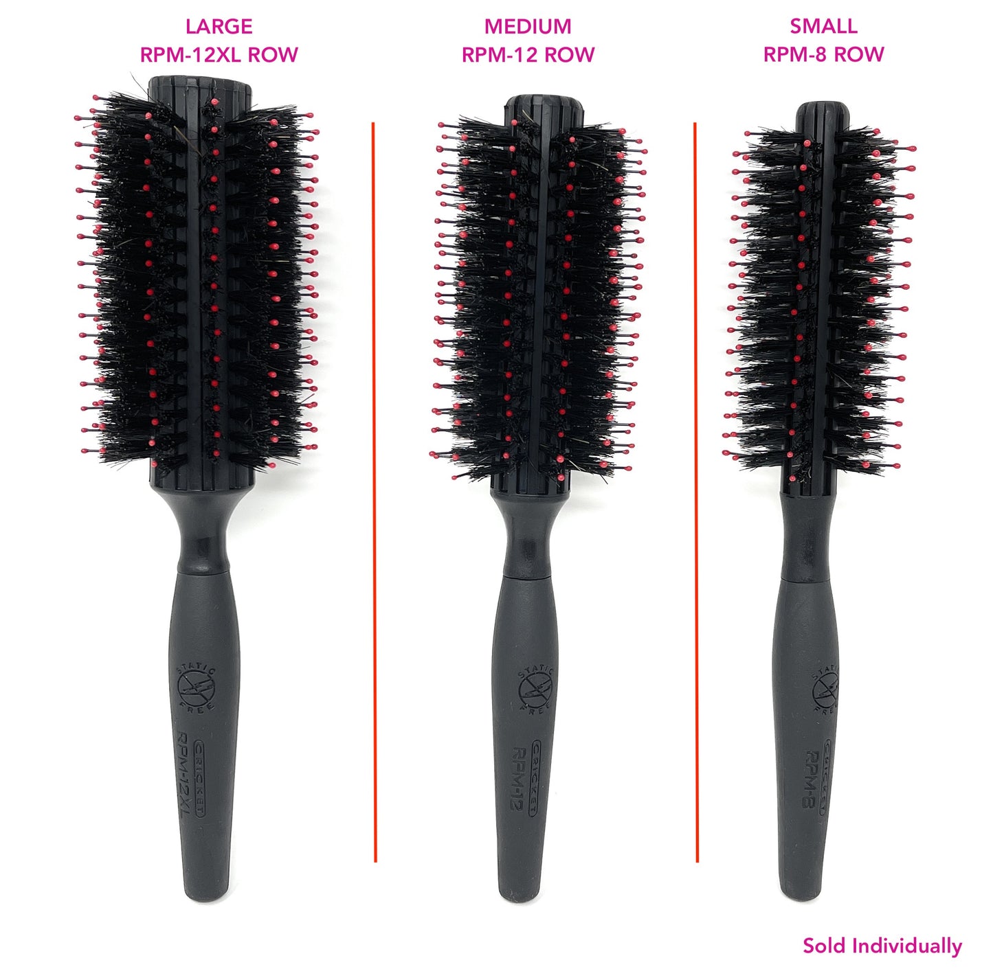 Cricket Hair Brush Static Free Boar And Nylon Bristles For Hair Shine Rounded Ball Tip Brush 1 Pc.