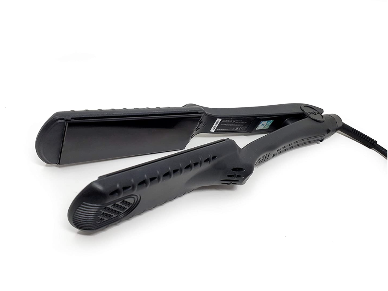 CROC New straightener Black Flat Iron Hair Straightener Ceramic Titanium Floating Plates Dual Voltage Heat Up 450℉