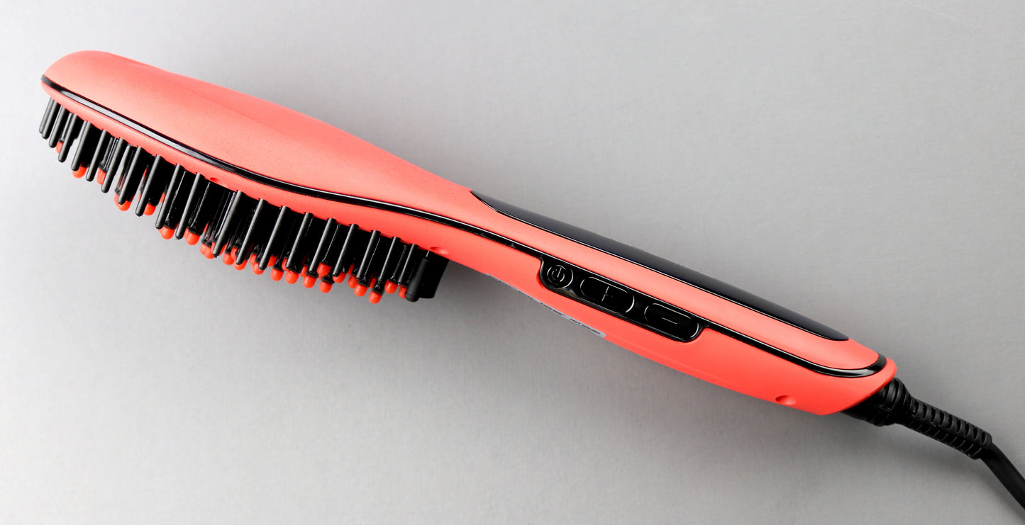 Corioliss Hair Straightening Hot Brush. 3-IN-1 Detangles, Straightens. Massaging.