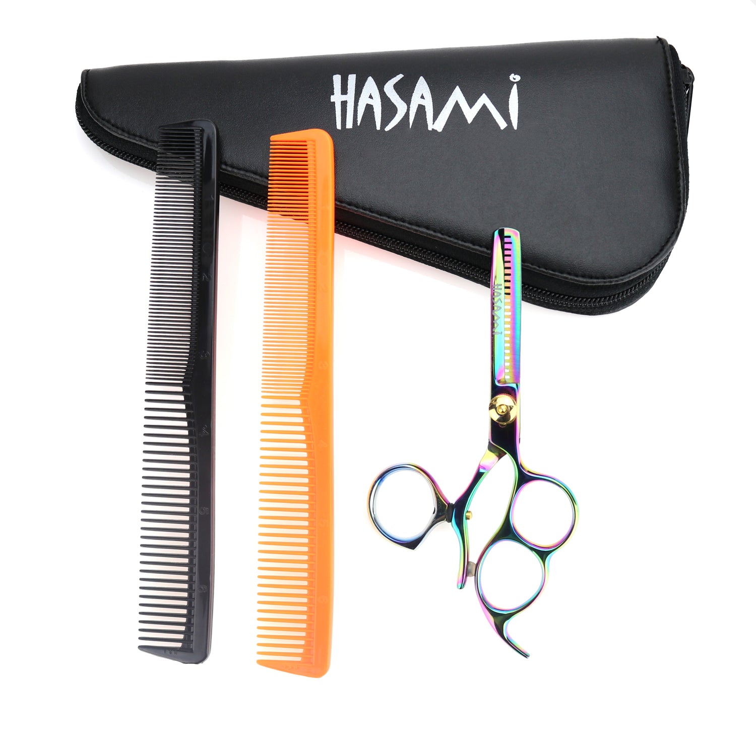Itomaki 5.5 Hair Scissors Rainbow Titanium Hair cutting shears