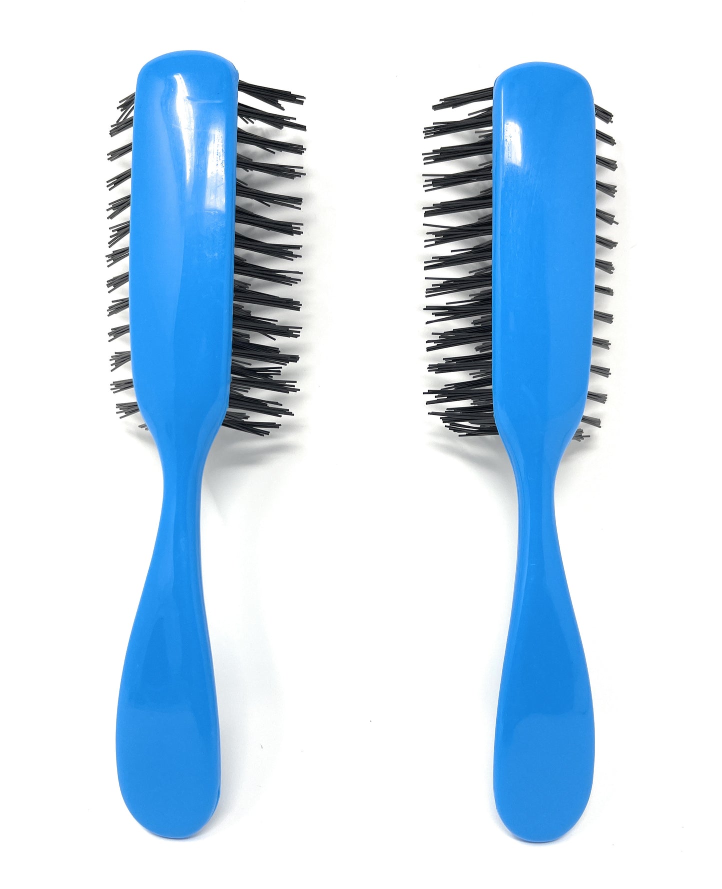 Allegro Combs 100 Nylon Bristles Hair Brush 7-Row Styling Brush Teasing Detangling Salon Blue 2 Pcs.