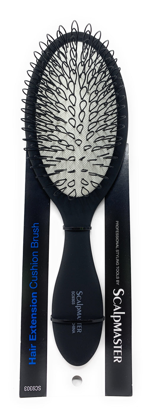 Scalpmaster Hair Extension Oval Cushion Brush 11 Row Black  SC9303