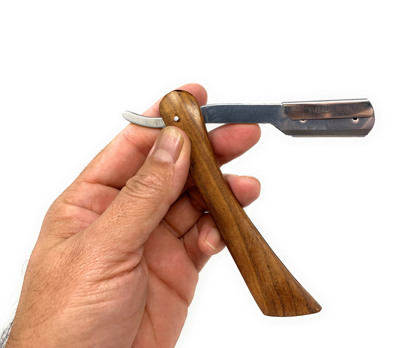 Scalpmaster Wooden Handle Straight Edge Razor Barber Razor Blade Razor Razor Barber 1 Pc.