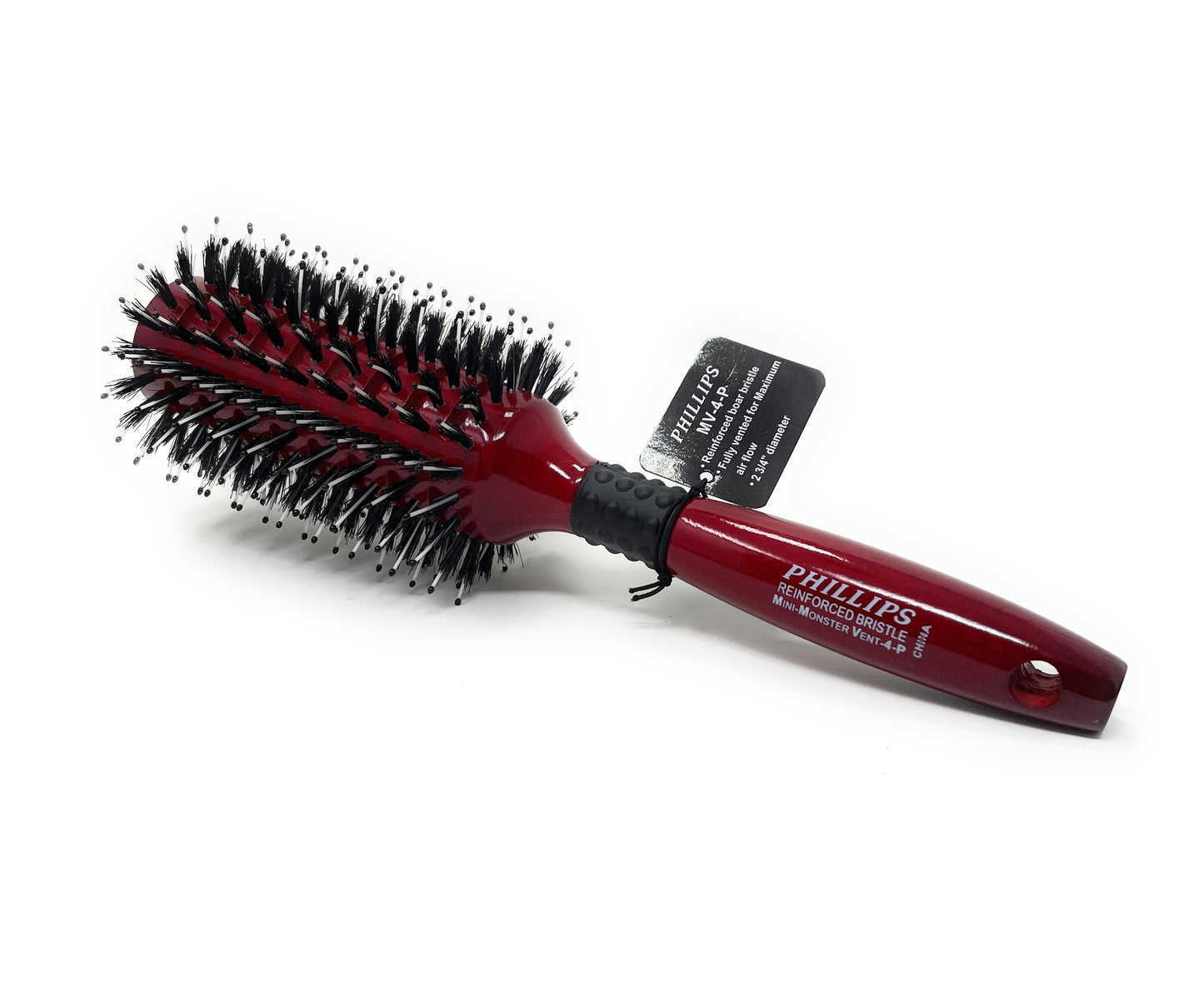 Phillips Brush Vent Barrel Reinforced Polytipped Bristle Wood Handle Hair Dry Brush 1 Pc. MV-4-P