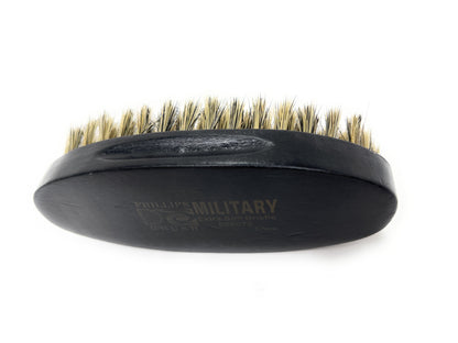 Phillips Brush military Wood Bristle Beard Brush Black Wood Military Style For Short Hair