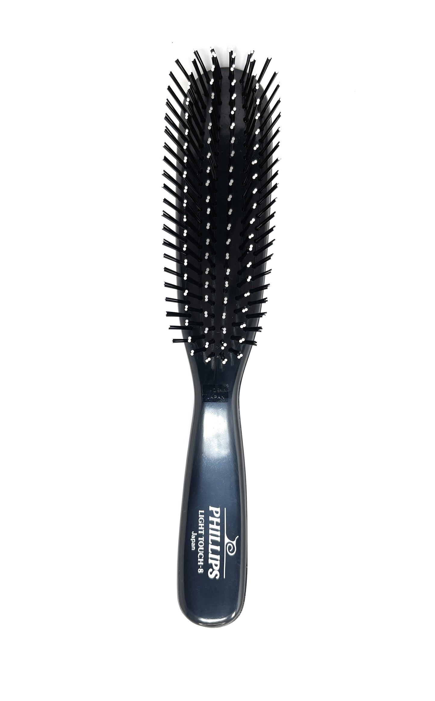 Phillips Brush Light Touch 8 Nylon Styling Hair Brush Black Rectangle handle 1 Pc.
