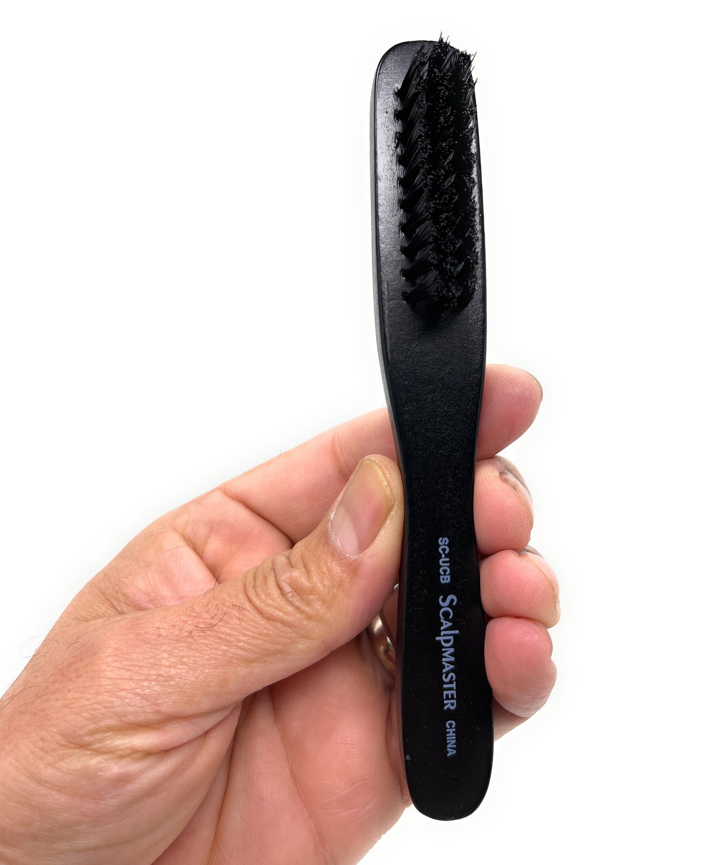 Scalpmaster Clipper Cleaning Brush Nylon Bristles Barber Brush Boar Bristle Wooden Handle Fade Brush 2 Pc.
