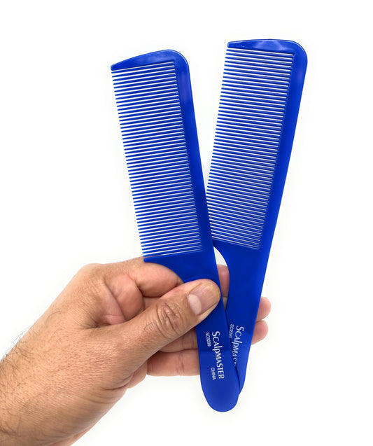 Scalpmaster Fade Combs Clipper Comb Blending Comb Cutting Combs Barber  Flexible Combs Blue 2 Pc.