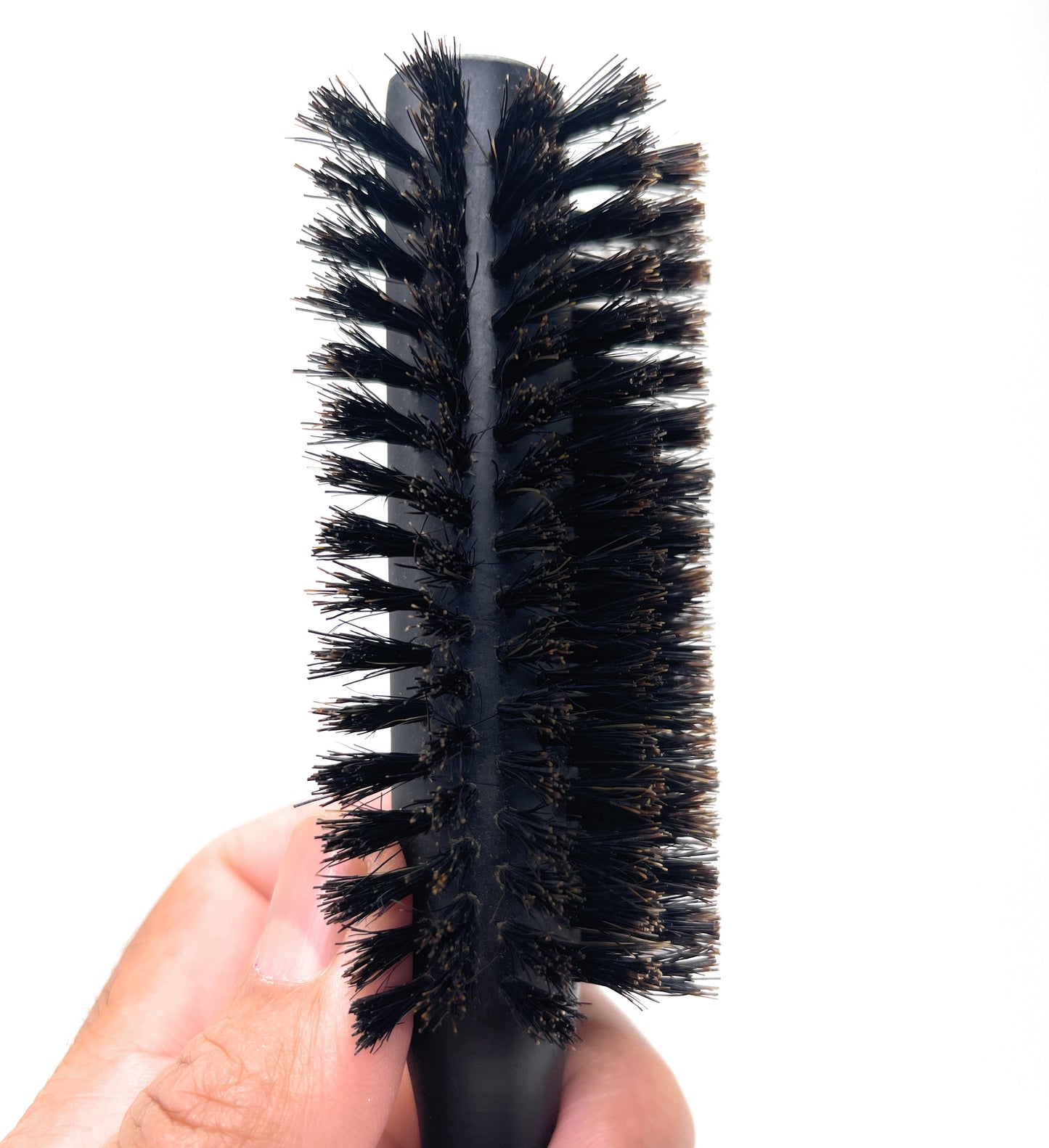 Scalpmaster 8-Rows Half-Round Styling Brush 100% Boar Bristles Wood Handle For Hair Shine Enhancer 1 Pc.