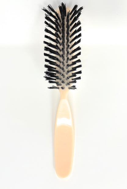 Scalpmaster 7-Row Nylon Bristle Brush - Professional Salon Hair Brush, Ivory