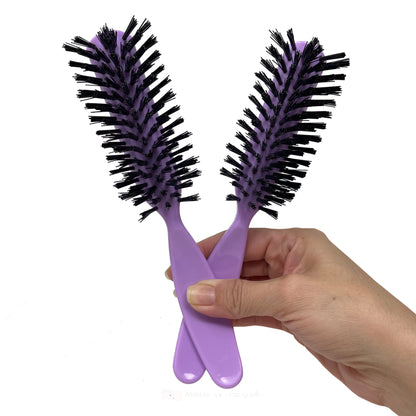 Styling Gear 7-Row Hair Brush with Nylon Bristles - 2 Pack