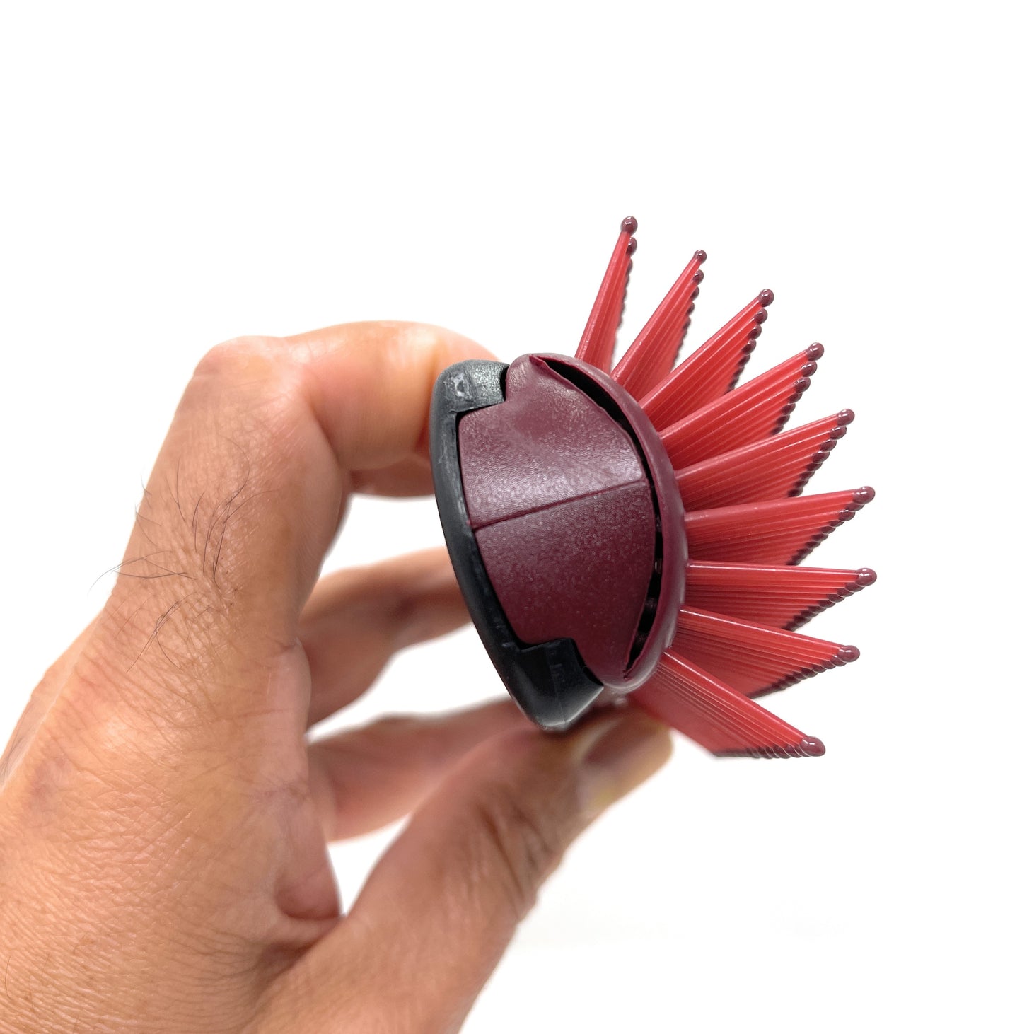 Scalpmaster 9-Rows Hair Styling Detangling Heat Resistant Brush For Curly Wavy Hair Ball Tipped Nylon Bristles. 1 Pc.