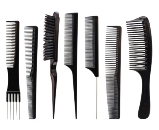 Scalpmaster Set of Combs and Brush Set Professional combs and Brush 7 pcs.