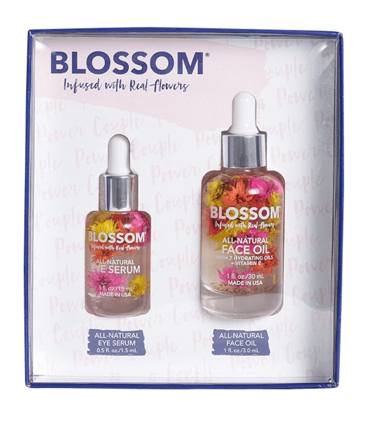 Blossom All-Natural Eye Serum and Face Oil All Natural Vegan Oils Free Radicals 2 Pcs.