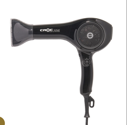 Croc Tukay Blow Dryer  Black Hair Dryer Blow Dryer Styling Tools Appliances Hair Dryer With Diffuser 1 Pc