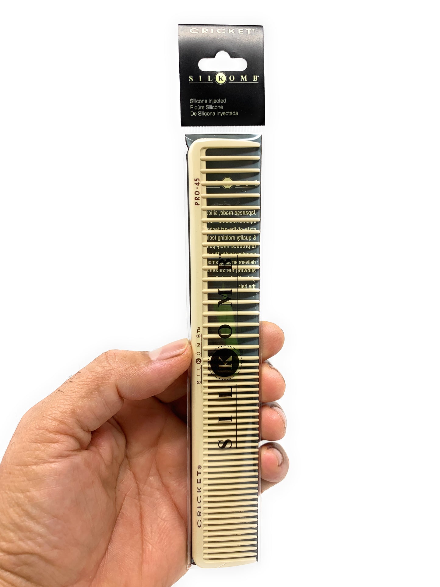 Cricket Silicone Silkomb Barber Combs Cutting Combs Rattail Pintail Wide Combs 1 Pc.
