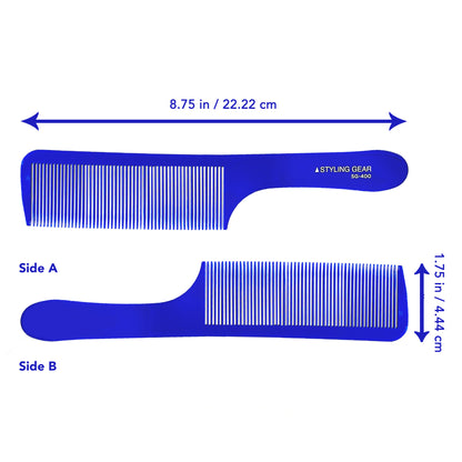 Styling Gear 400 Barber Combs for Clipper Cutting, Styling, and Blending Fades, 2 Count