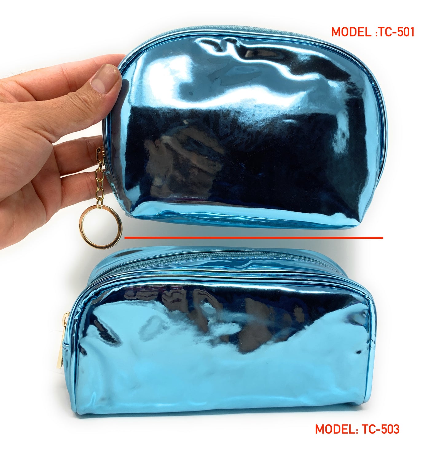 Travel Makeup Bags Cosmetic Bag Make Up Toiletry Bag Makeup Organizer Bag Blue 1 Pc.