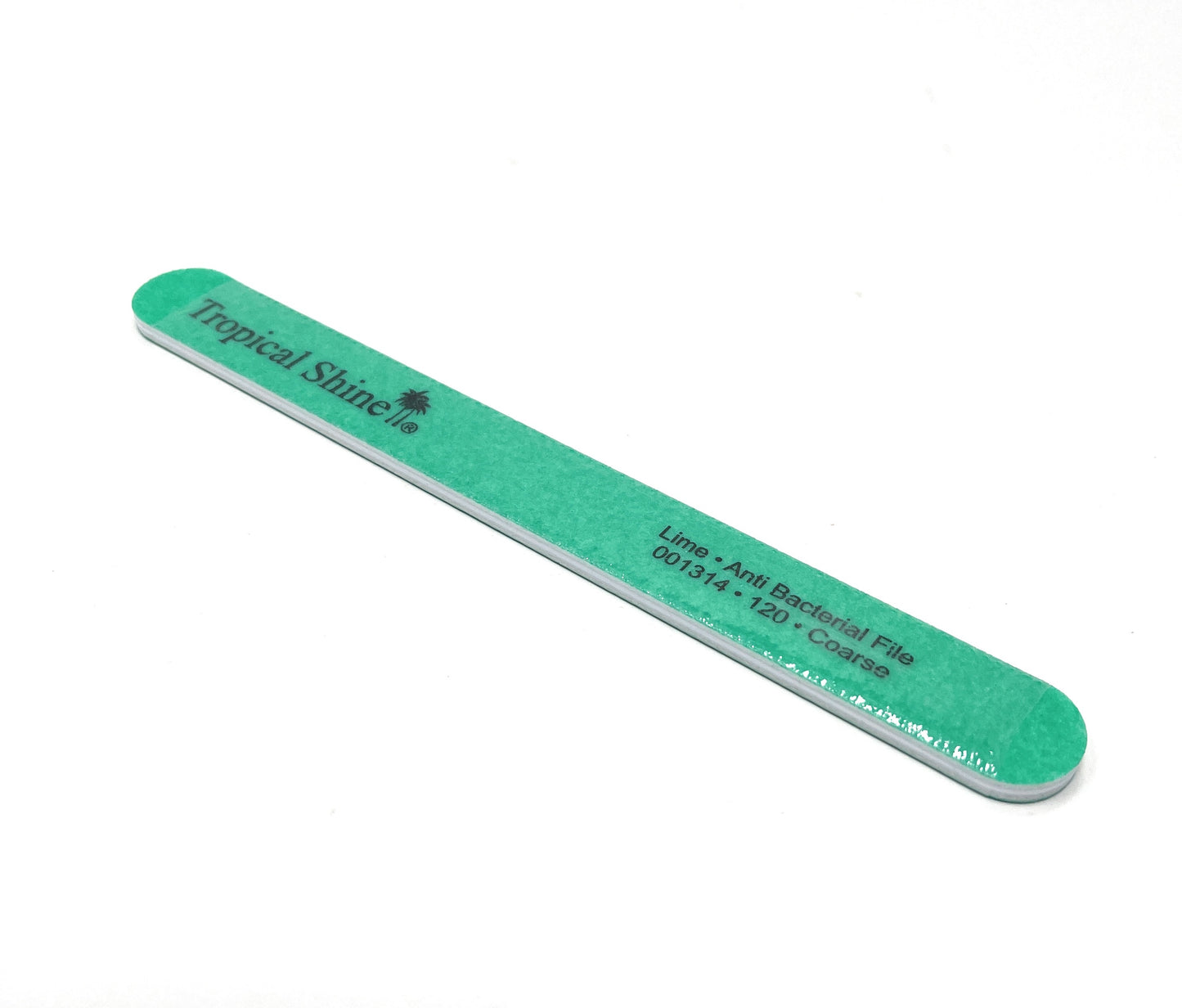 Tropical Shine 120 Grit Washable Disinfectable Nail File Nail Boards Anti Bacterial Finger Files Toe Files Lime 3 Pc.