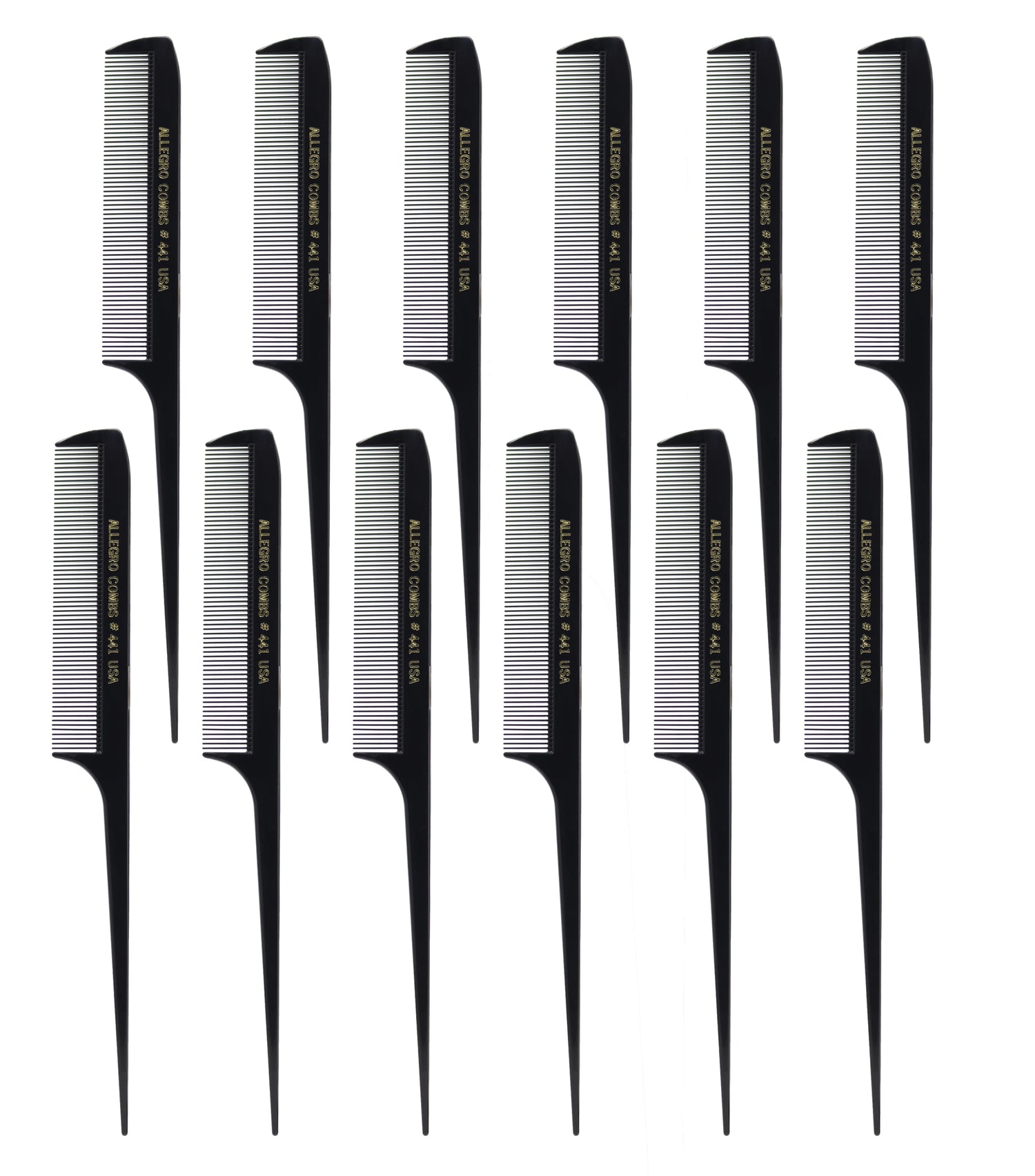 Allegro 441 - 8.5 Rat Tail Combs for Braiding & Parting, Fine Teeth, –  Allegro Beauty Store