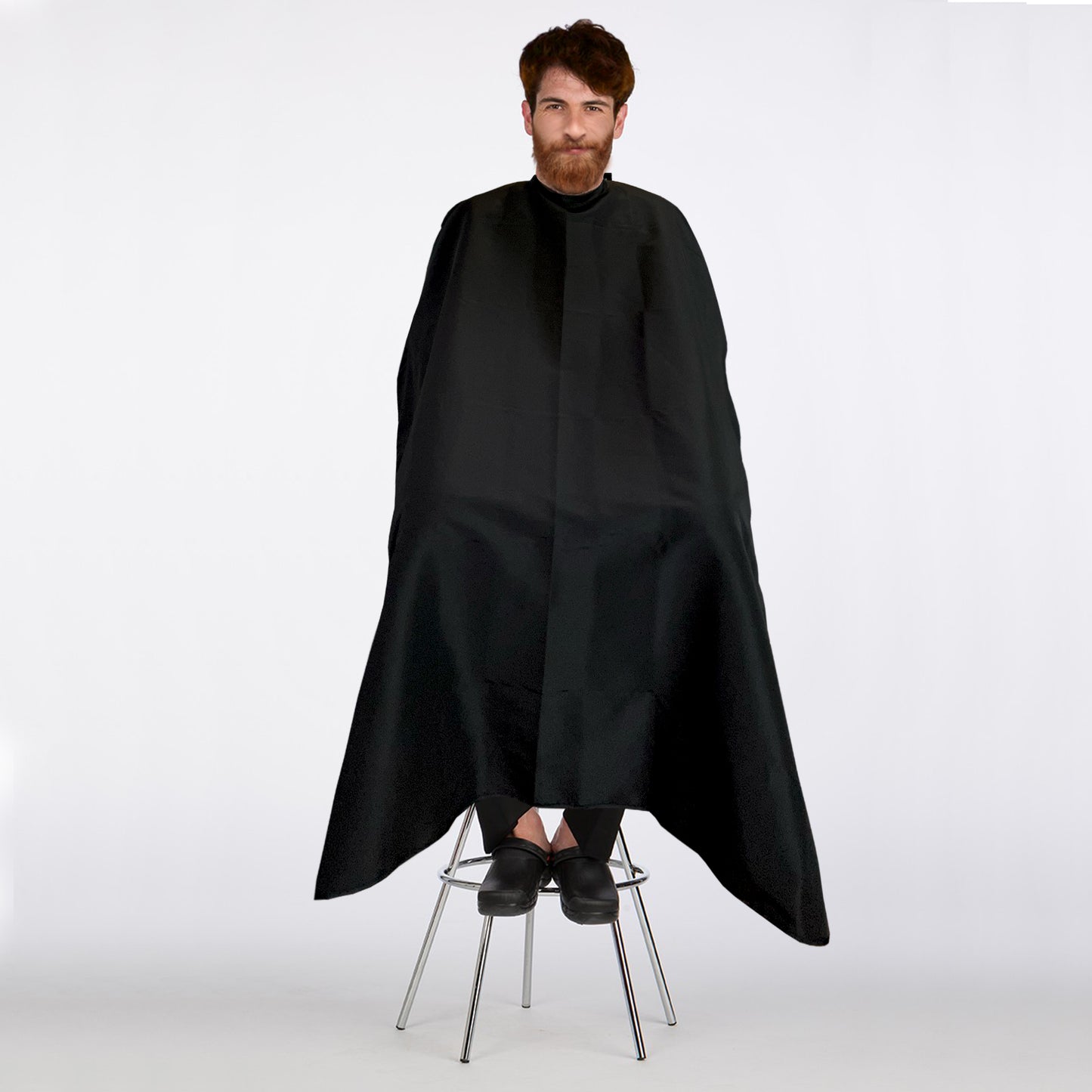 Allegro Combs All Purpose Salon Cape Barber Cape Styling Cape Haircut Cape Unisex  Kids Cutting Coloring Hair Adjustable Cape for Hair Treatment Waterproof One-Size-fits-All Black 46 x 60 In.