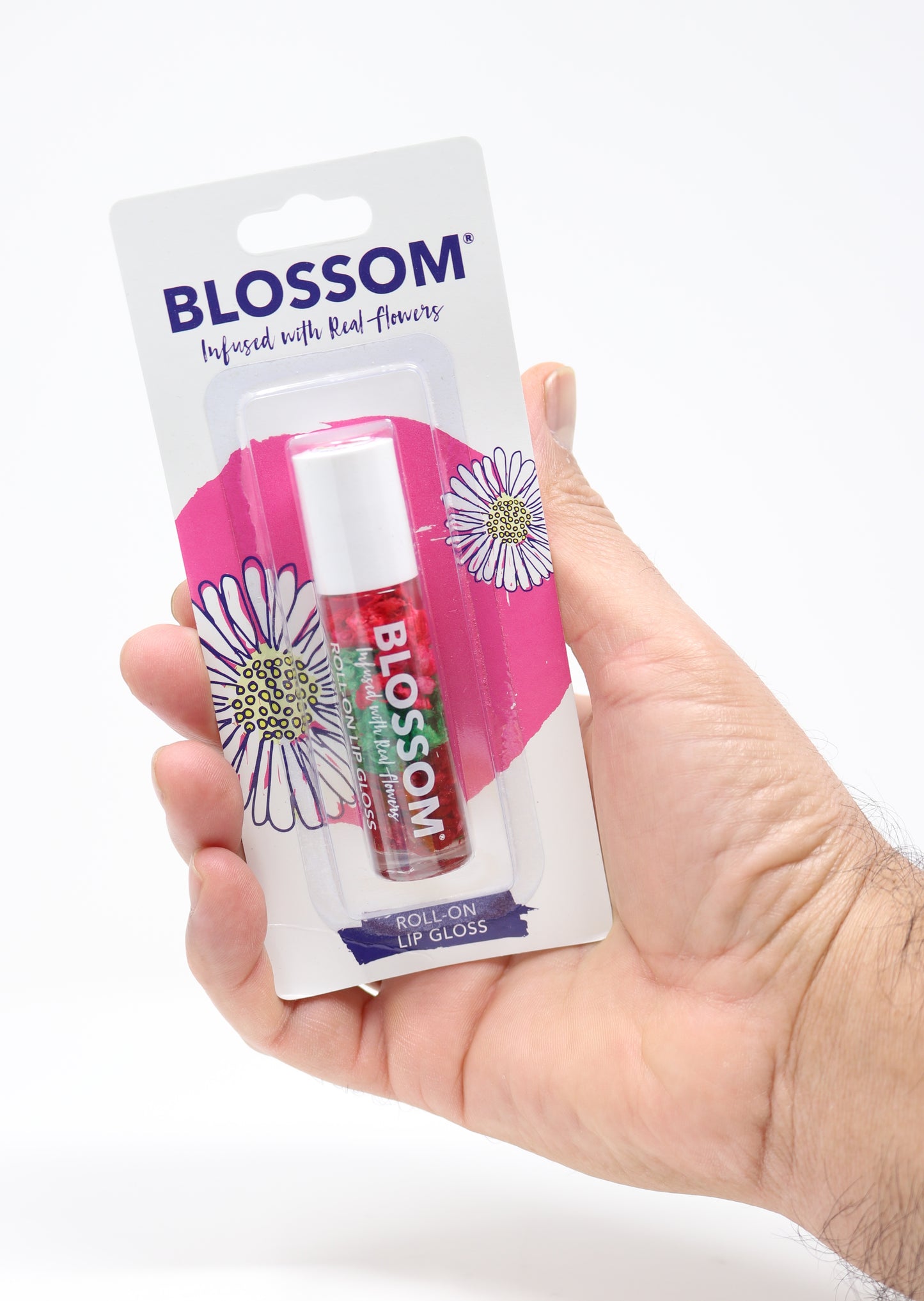 Blossom Color-Changing Crystal Lip Balm, Moisturizing Lip Gloss Tube, Roll-On Lip Gloss 2 Pc.