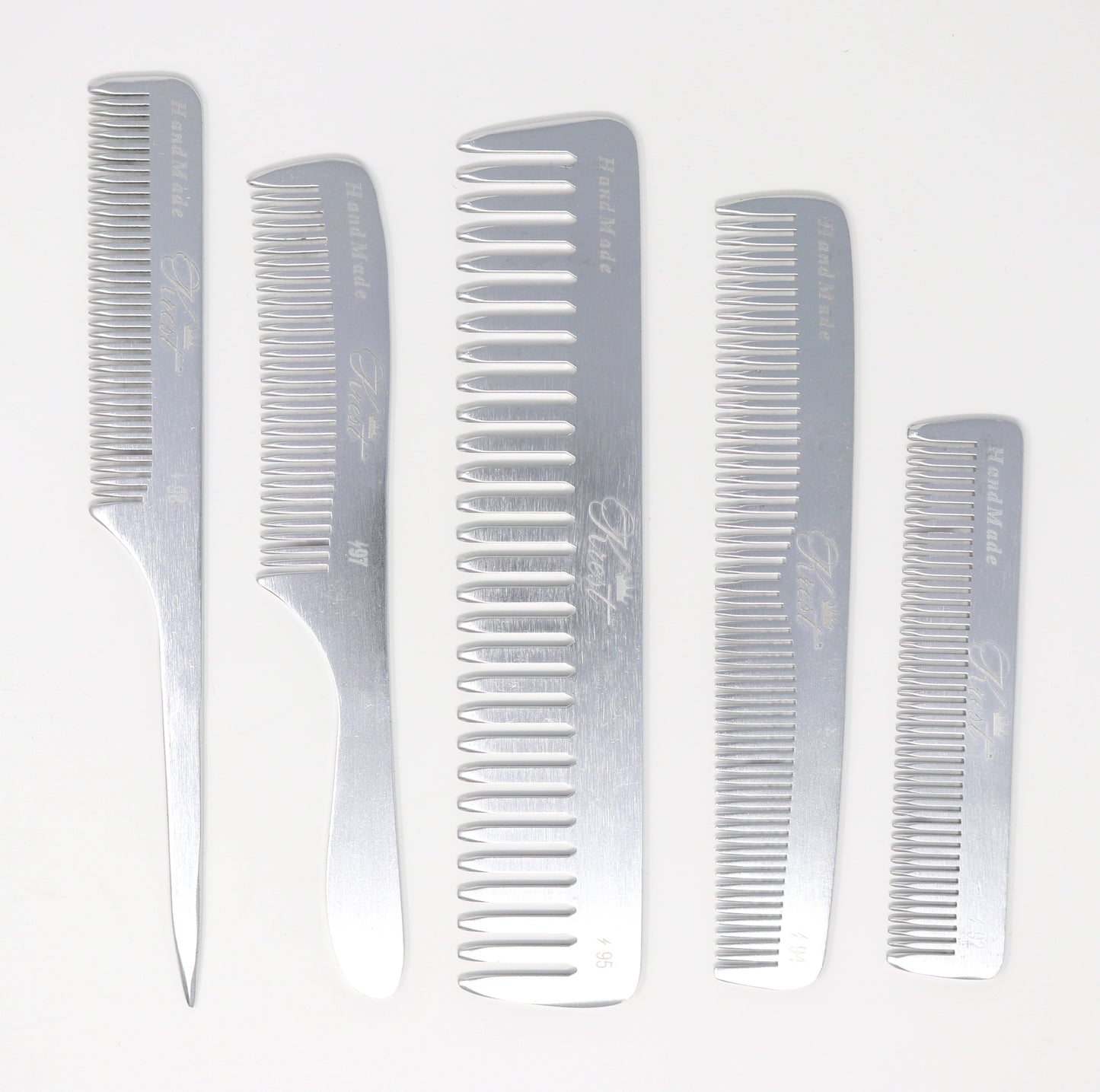 Krest Professional Metal Combs Aluminum Combs 100% Hand-Finished.