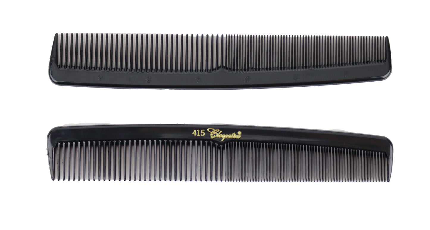  7 Inch Ruler Back Round Finger Wave Hair Combs. Barber & Stylist Comb.