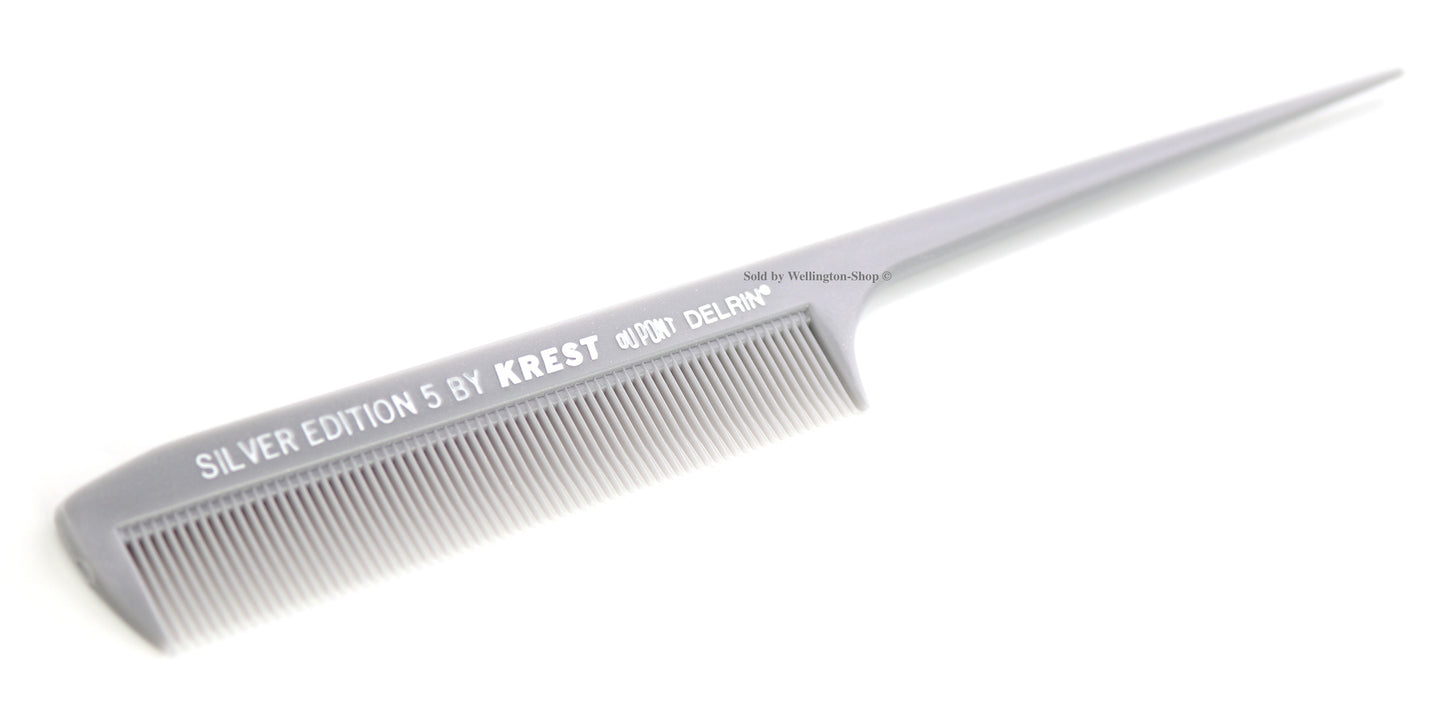 Krest Comb #5 8.5 In. Extra-Fine Tooth Rattail Comb. Heat Resistant Comb and Stain Resistant 12 units