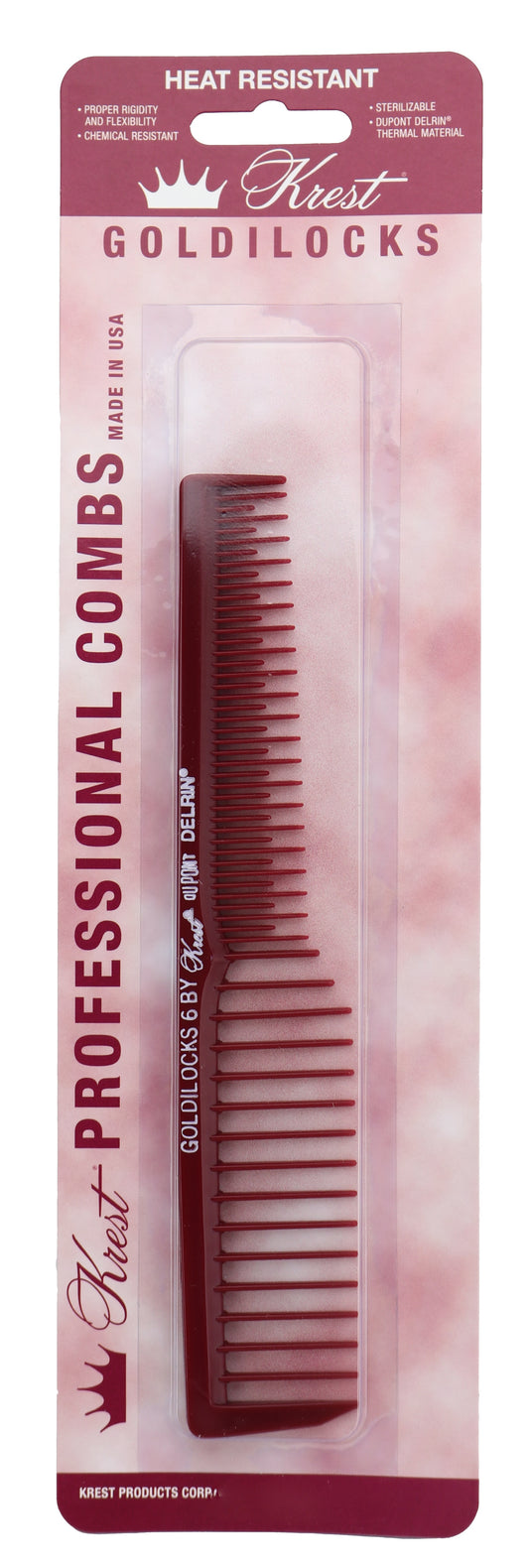 Krest Goldilocks G6 7 In Heat Resistant Space Tooth Hair Comb. For Volume Wigs & Natural Hair. 1 pc.