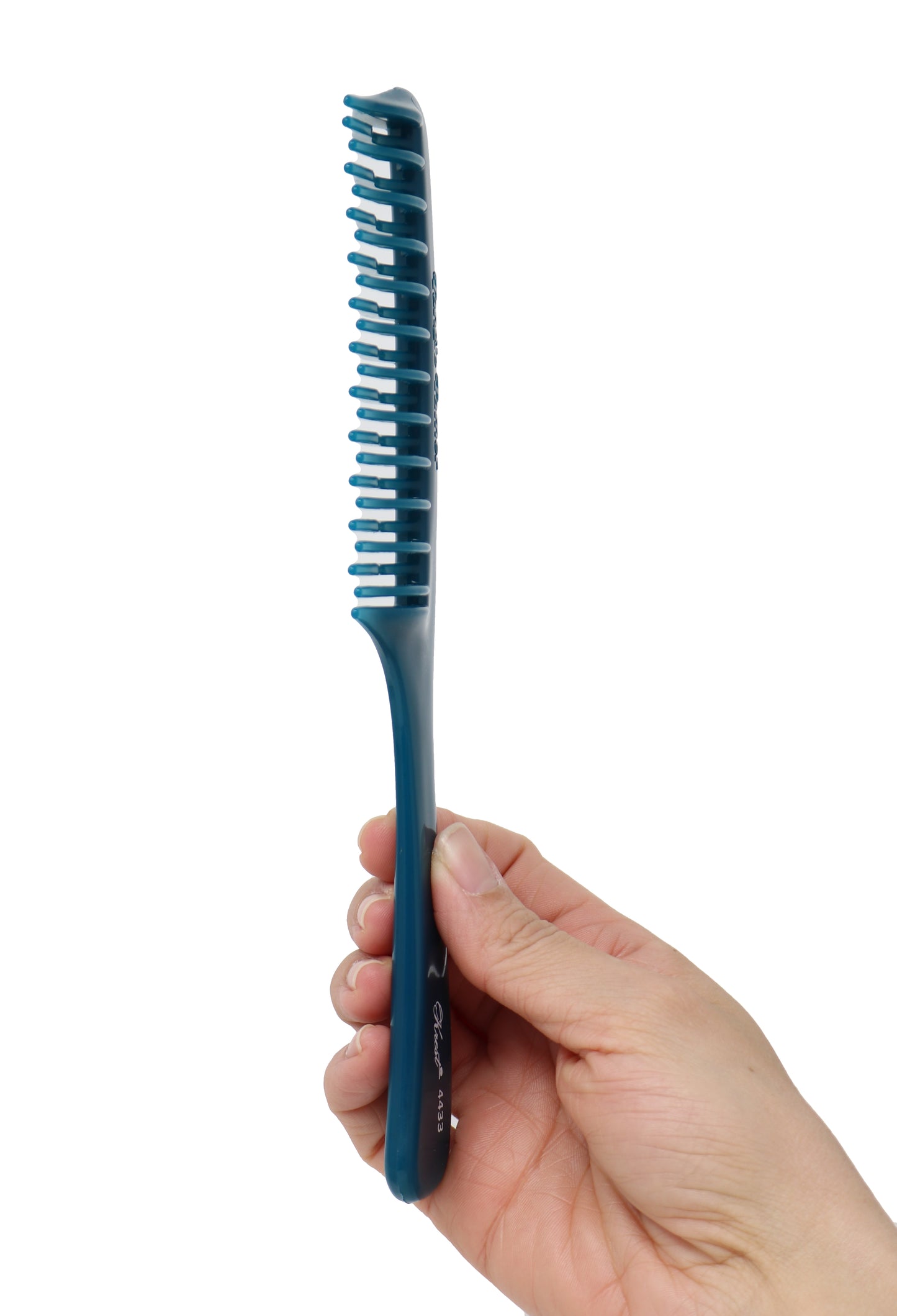 Krest Combs Teal Tangle Tamer Curved Tooth Comb Shampoo Comb Wide Curved Tooth With Handle