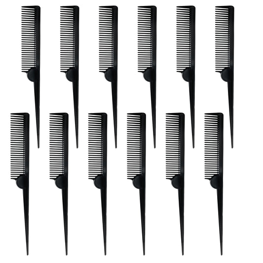 Styling Gear 210 Rat Tail Combs Braiding Parting Rattail Set Combs For Hair Styling For Women And Men USA 12 Pc.